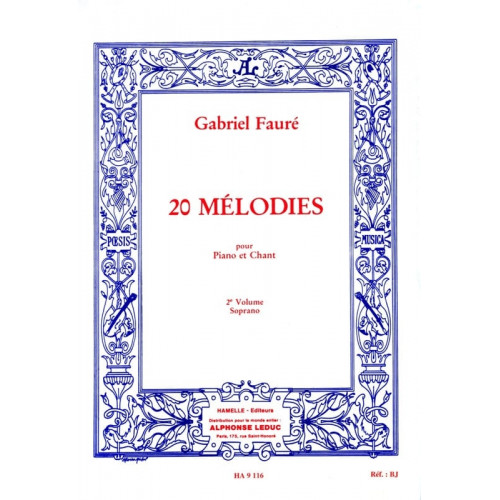 20 Mélodies - Soprano - Vol. 2