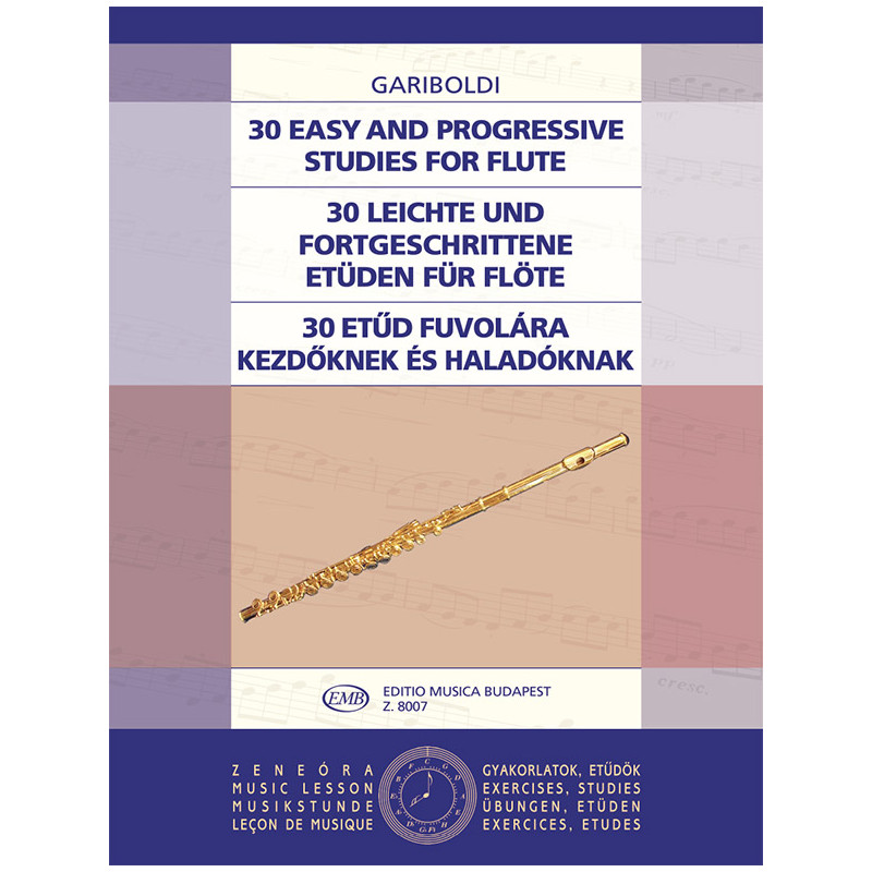 30 leichte und fortgeschrittene Etüden für Flöte
