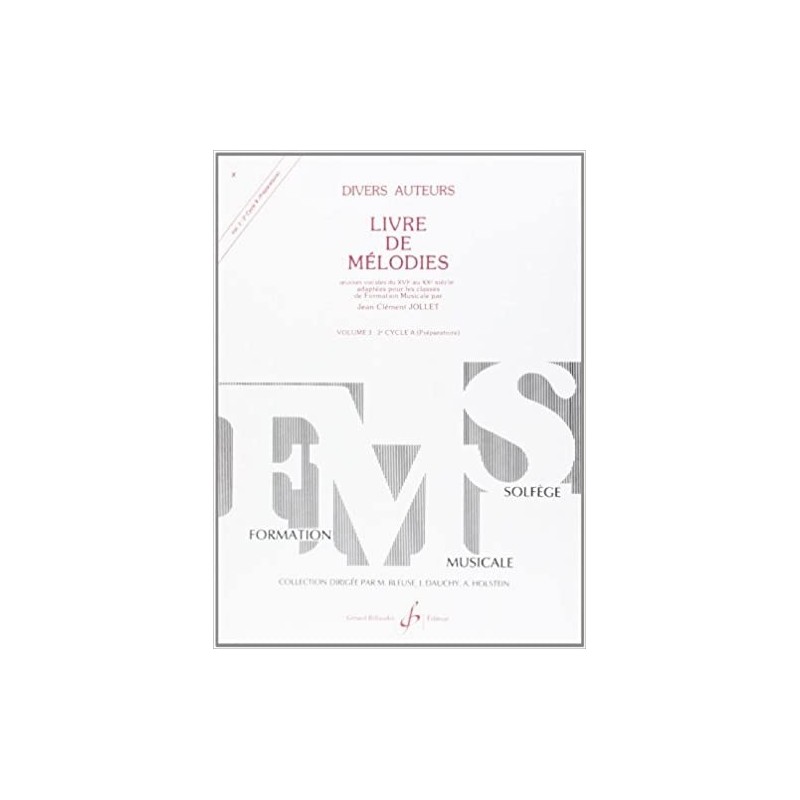 GB4834 Livre De Melodies Volume 3