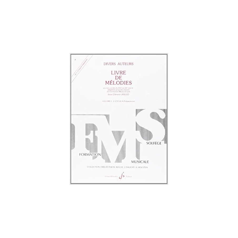 GB4834 Livre De Melodies Volume 3