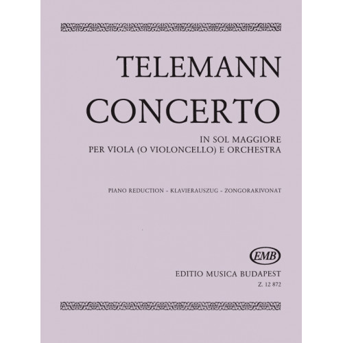 Concerto in sol maggiore per viola ( o violoncel