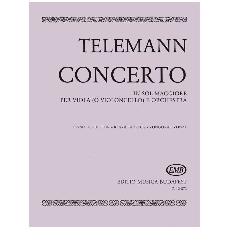 Concerto in sol maggiore per viola ( o violoncel