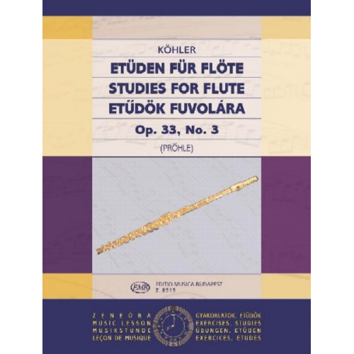 Etüden für Flöte 3 op. 33,...