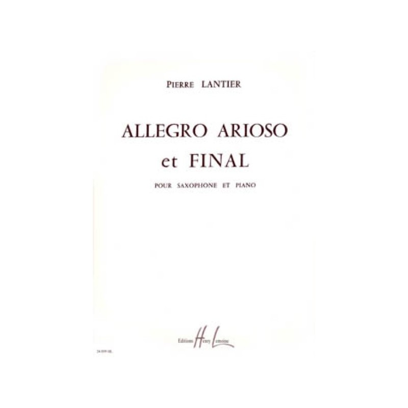 Allegro, arioso et final 