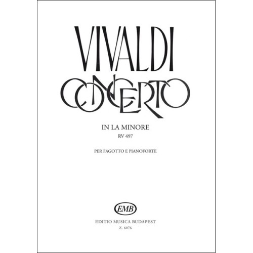 9790080060766EMBZ6076 Bassoon Concerto In A Minor VIII No.7