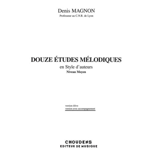 5020679571231MUSACF20893M Douze Etudes Melodiques en Style d'Auteurs