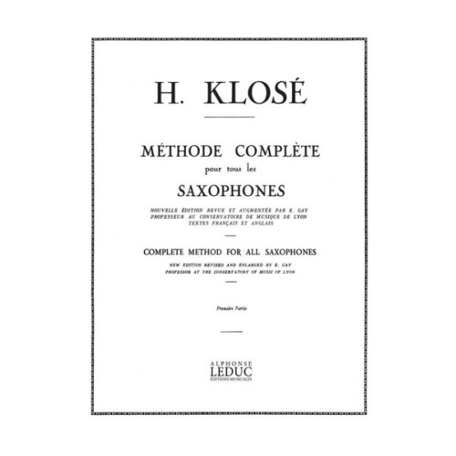 9790046031861AL03186 Méthode de Saxophone Vol. 1