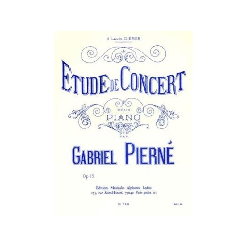 9790046078347AL07834 Etude De Concert Opus 13