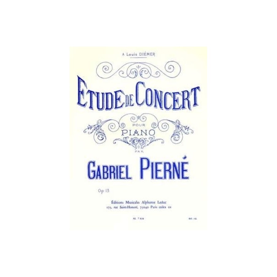 9790046078347AL07834 Etude De Concert Opus 13