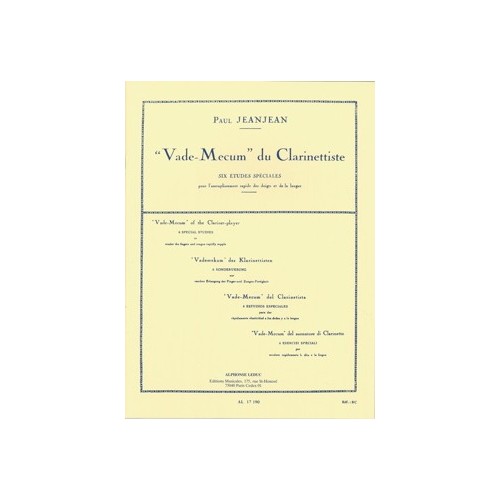 9790046171901AL17190 Vademecum Du Clarinettiste