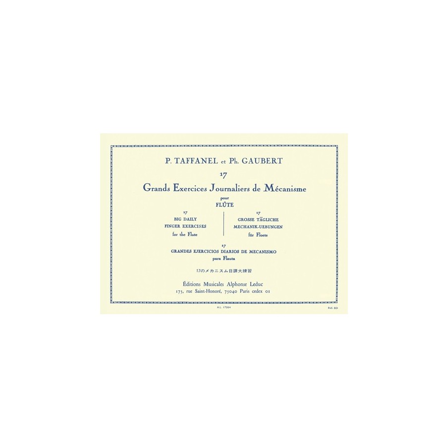 9790046172045AL17204 17 Grands Exercices Journaliers De Mecanisme