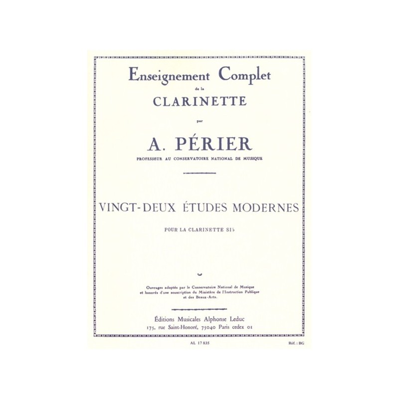9790046178351AL17835 22 Etudes modernes