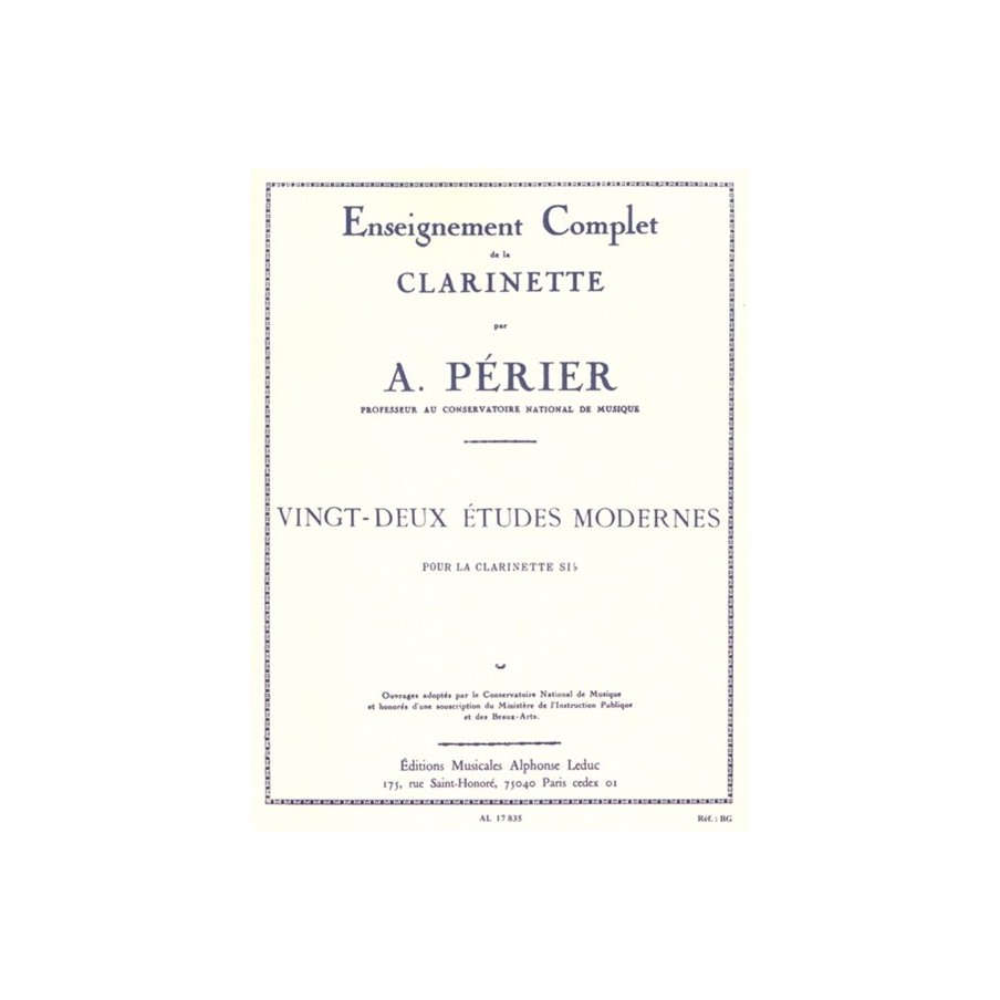 9790046178351AL17835 22 Etudes modernes