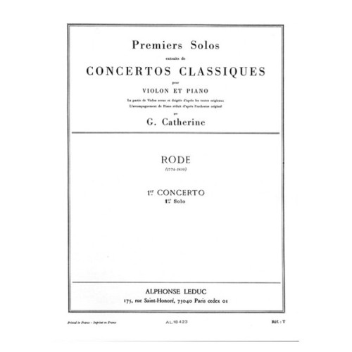 9790046184239AL18423 Concerto no. 1 (Rode)