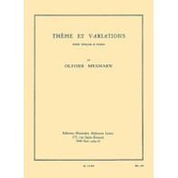 9790046184963AL18496 Theme et Variations pour violon et piano