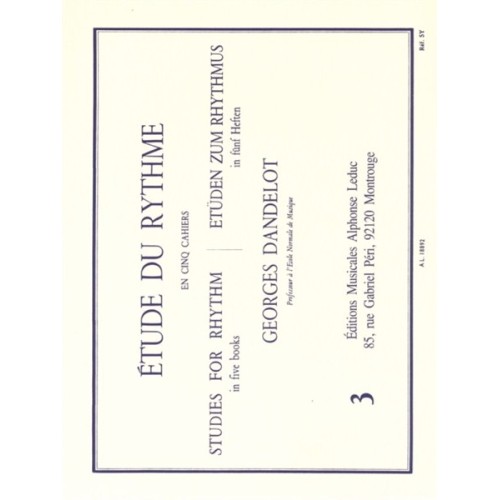 9790046188923AL18892 Étude Du Rythme - Vol.3