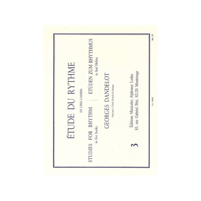 9790046188923AL18892 Étude Du Rythme - Vol.3
