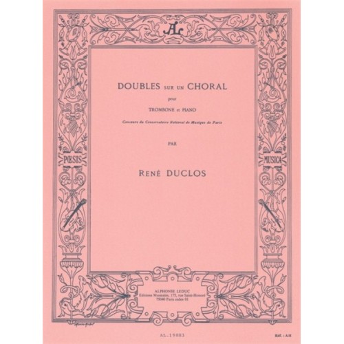 9790046198830AL19883 Doubles Sur Un Choral pour Trombone et Piano