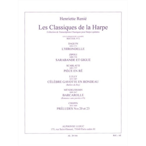 9790046201660AL20166 Les Classiques de la Harpe No. 2