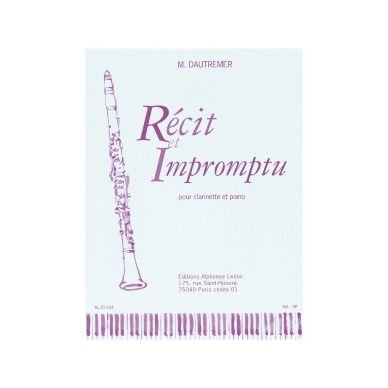 9790046202544AL20254 Recit Et Impromptu