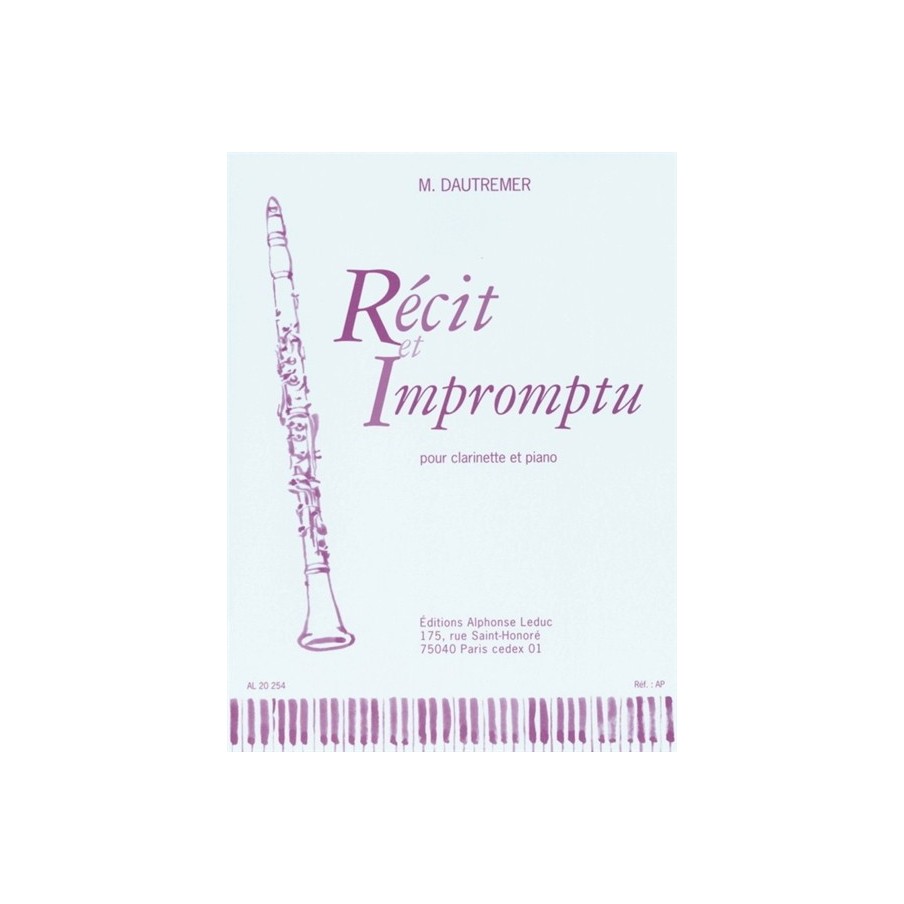 9790046202544AL20254 Recit Et Impromptu