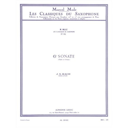 Sonata No.6 For Flute And...