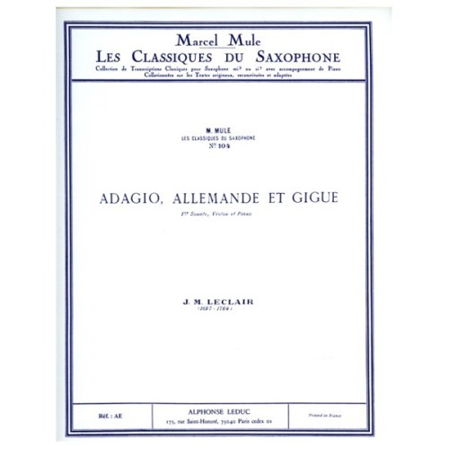 9790046208447AL20844 Classique Saxophone Mib N0104