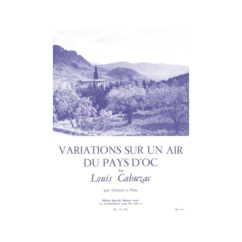 9790046212703AL21270 Variations sur un air du Pays d'Oc