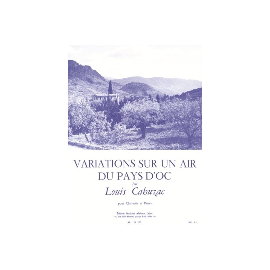 9790046212703AL21270 Variations sur un air du Pays d'Oc