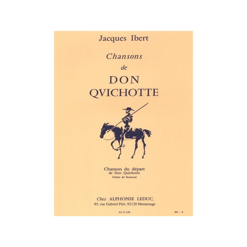 9790046216305AL21630 Chansons De Don Quichotte No.1 - Chanson Du Depart