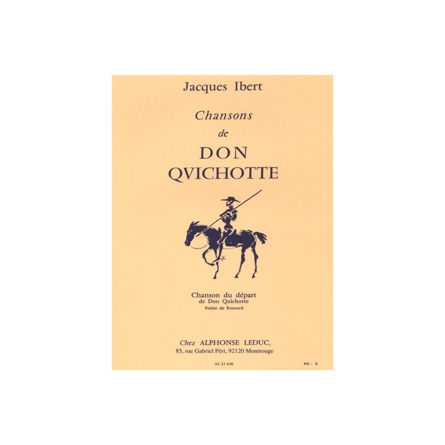 9790046216305AL21630 Chansons De Don Quichotte No.1 - Chanson Du Depart