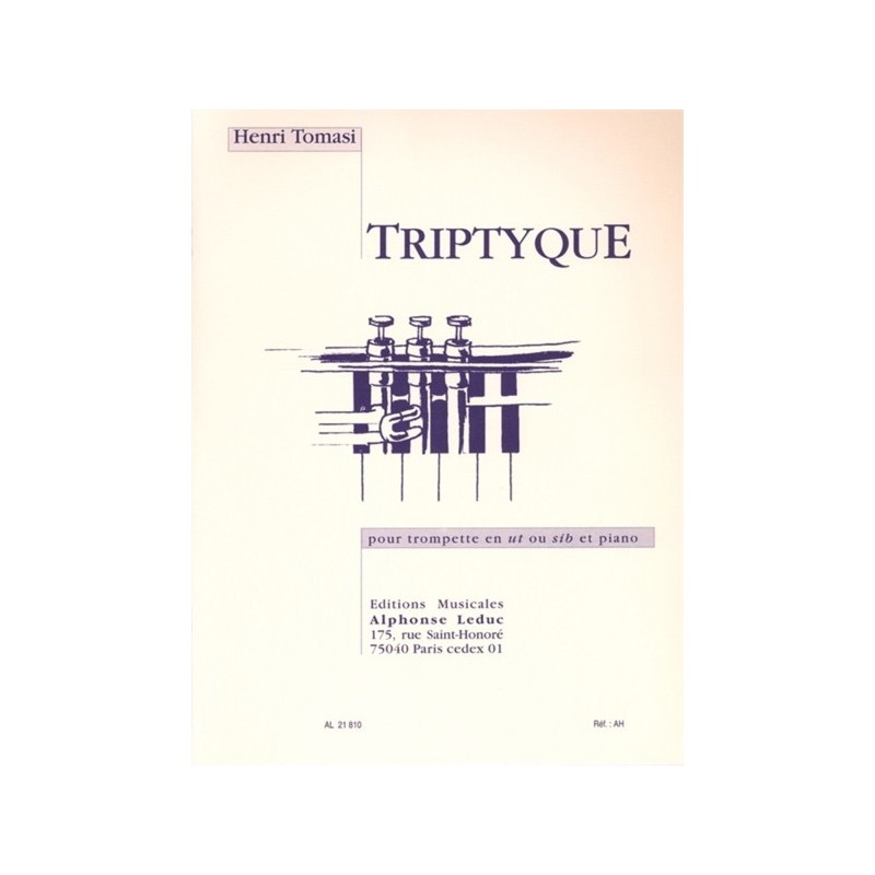 9790046218101AL21810 Tryptique pour trompette et piano