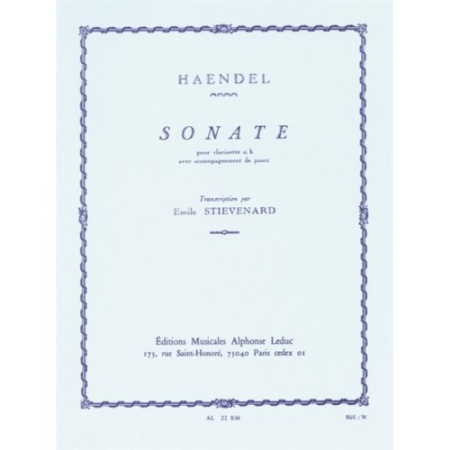 9790046228360AL22836 Sonata In B Flat pour clarinette et piano