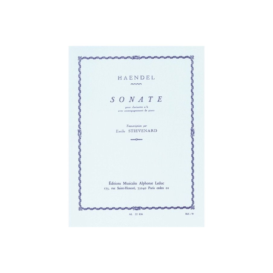 9790046228360AL22836 Sonata In B Flat pour clarinette et piano