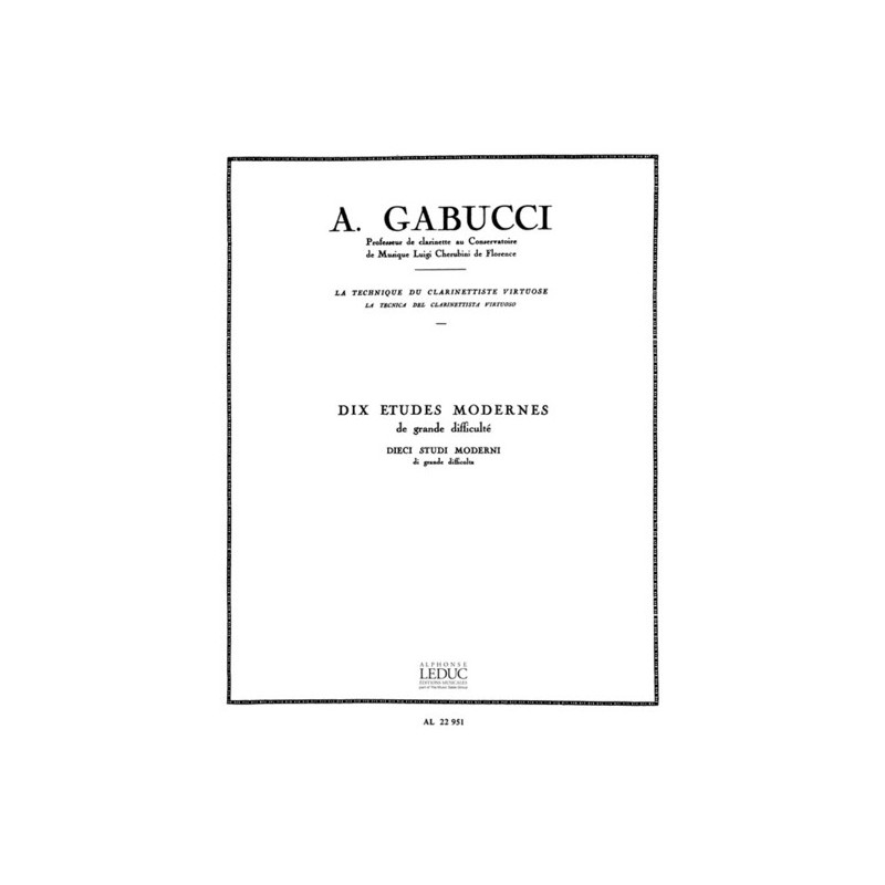 9790046229510AL22951 10 Etudes Modernes