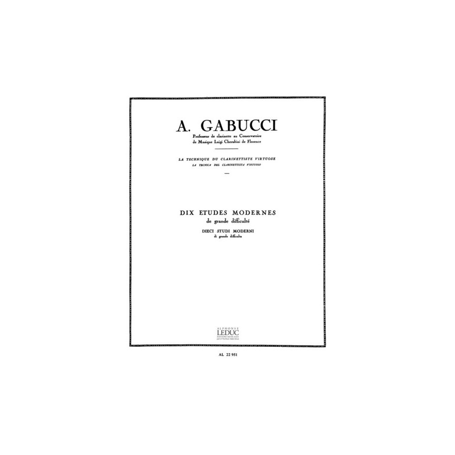 9790046229510AL22951 10 Etudes Modernes