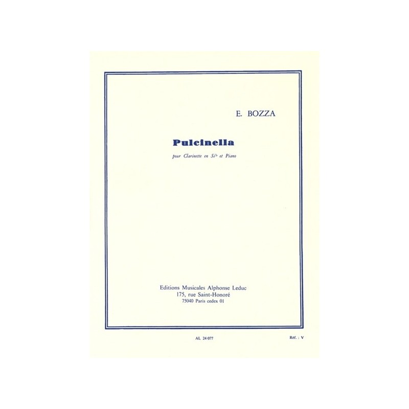 9790046240775AL24077 Pulcinella For Clarinet And Piano
