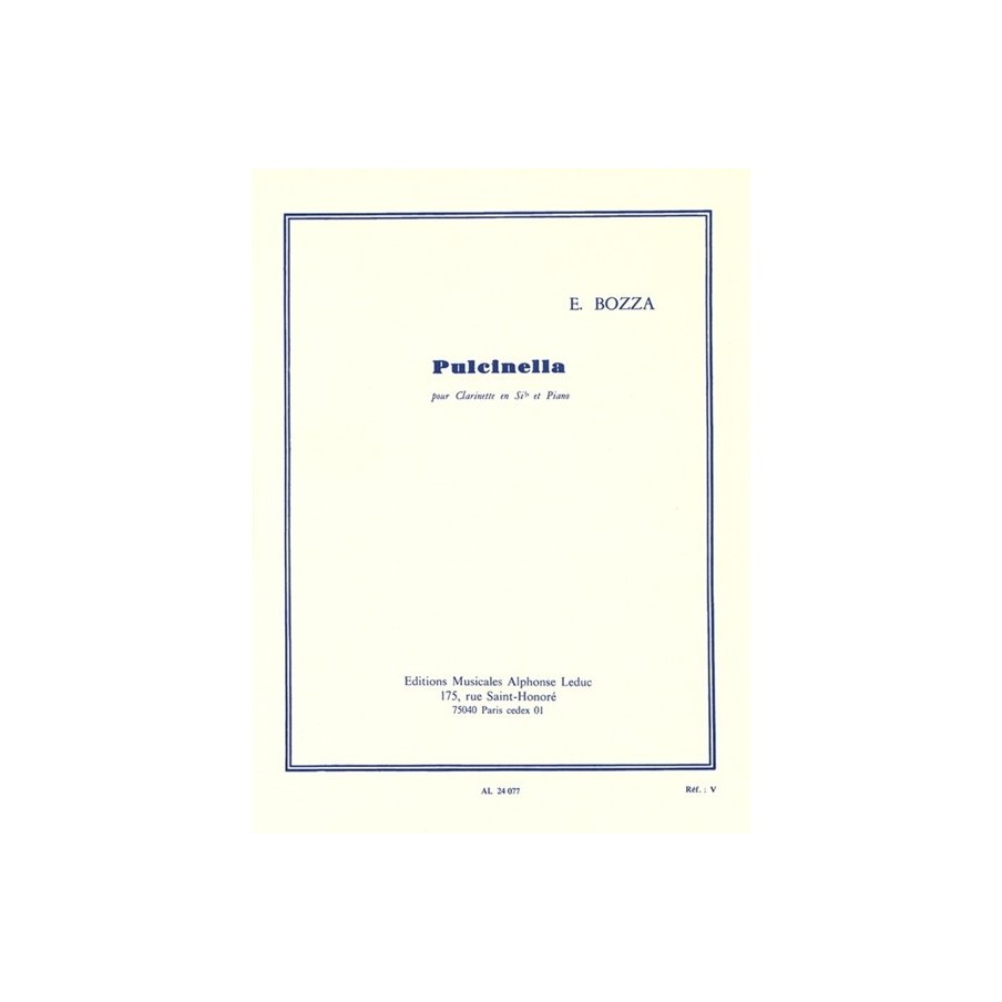 9790046240775AL24077 Pulcinella For Clarinet And Piano
