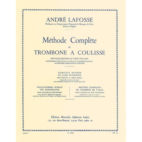 9790046249884AL24988 Méthode de Trombone, Volume 2