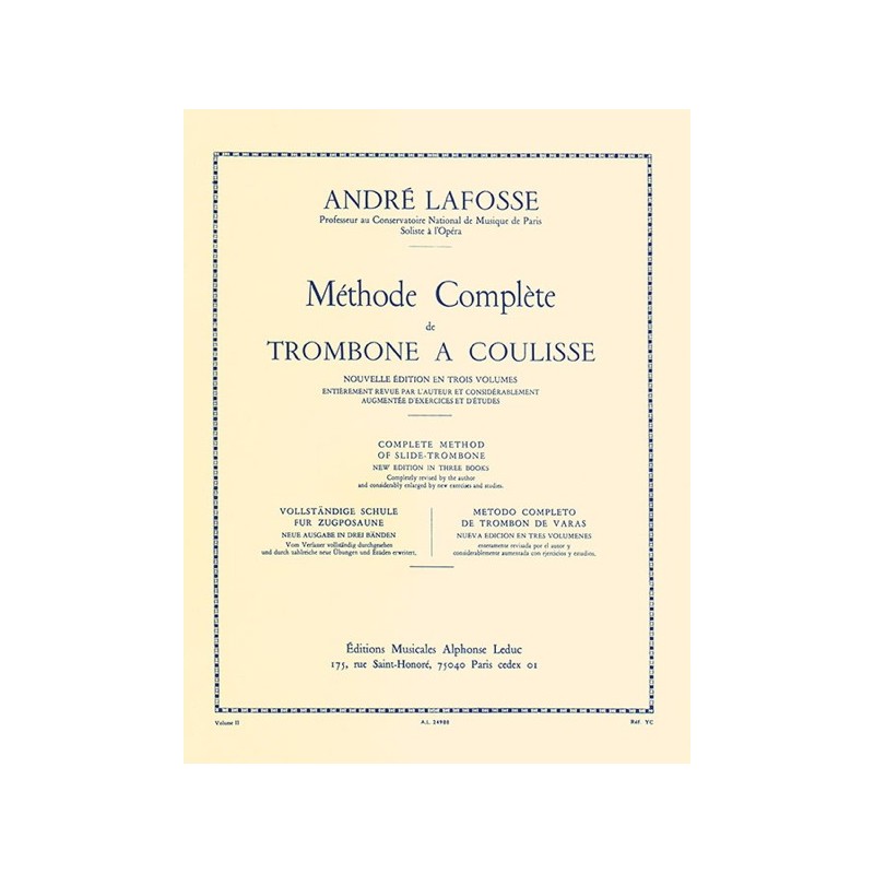 9790046249884AL24988 Méthode de Trombone, Volume 2