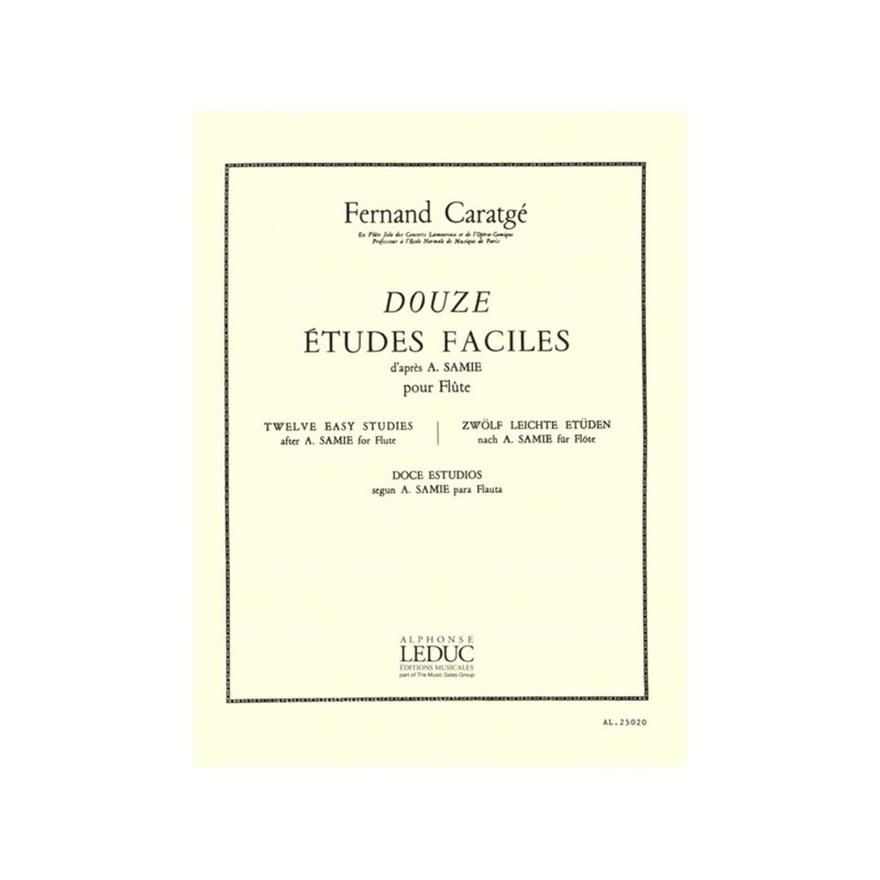 9790046250200AL25020 Fernand Caratge: 12 Etudes faciles, d'apres Samie