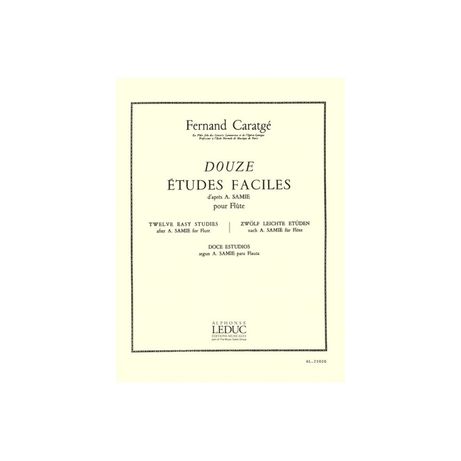 9790046250200AL25020 Fernand Caratge: 12 Etudes faciles, d'apres Samie