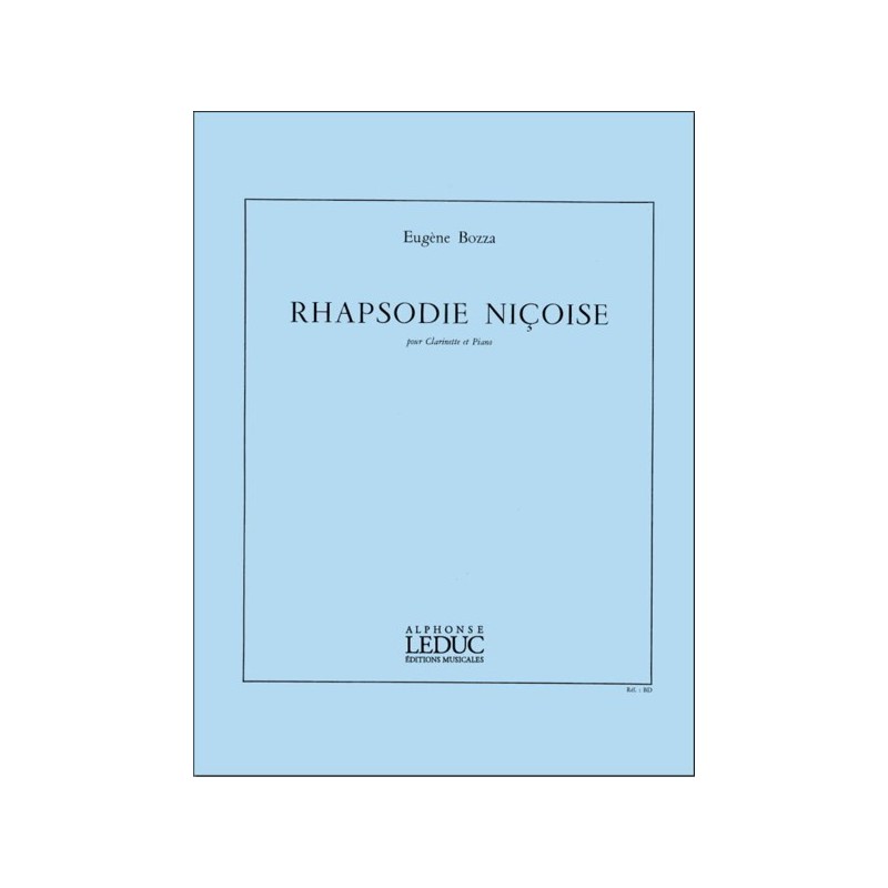 9790046254291AL25429 Rapsodie Niçoise For Clarinet And Piano