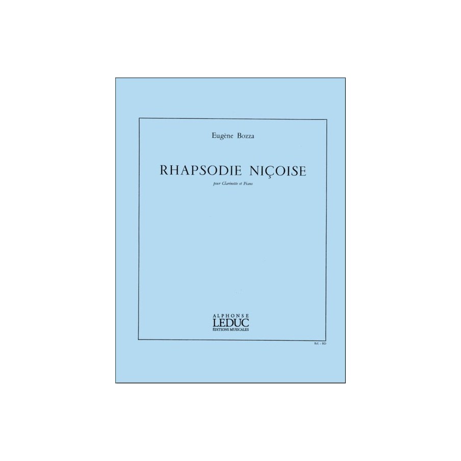 9790046254291AL25429 Rapsodie Niçoise For Clarinet And Piano