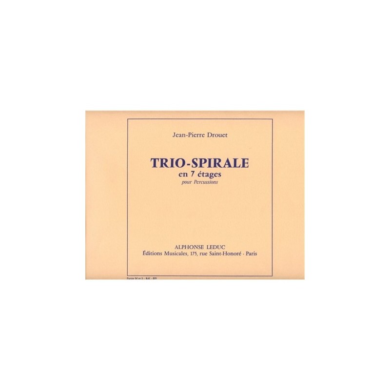 9790046258732AL25873 Jean-Pierre Drouet: Trio-Spirale, en 7 Etages