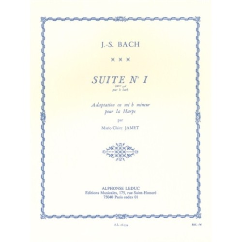 9790046263347AL26334 Suite No.1 BWV 996 for Lute Adapted