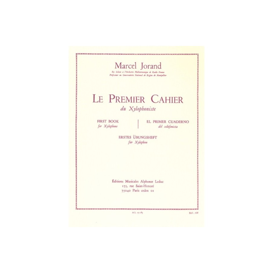 9790046271854AL27185 Cahier Du Xylophoniste N01