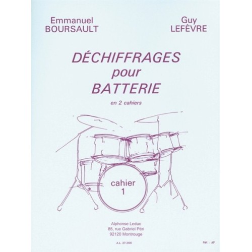 9790046272660AL27266 Dechiffrages Pour Batterie - Cahier 1