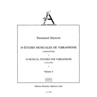 19 études musicales de vibraphone - Volume 5 