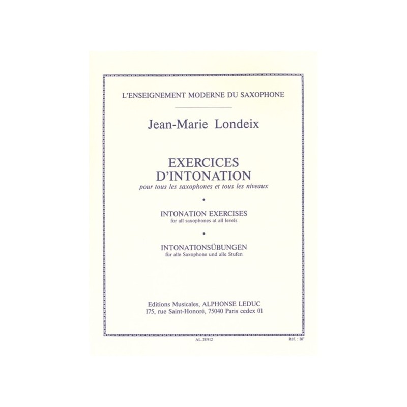 9790046289125AL28912 Exercices D'Intonation